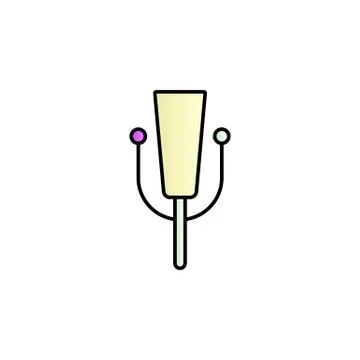 Mardi grass, bell color gradient vector icon Stock Illustration