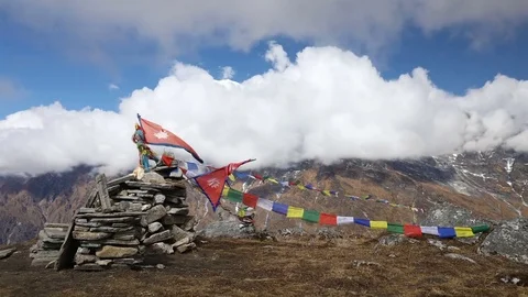 Mardi Himal Base Camp Stock Footage 83160805