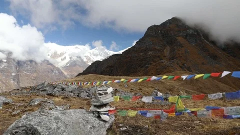 Mardi Himal Base Camp Stock Footage 83160972