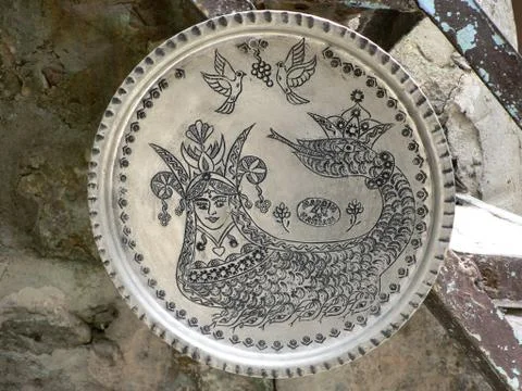 Mardin / Turkey - May 31, 2012: Souvenir with a mythology character Shahmaran. Stock Photos