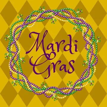 Mardy gras yellow background Stock-Illustration