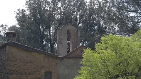 Mare Deu Arenes bell tower torre campanario campana Stock Footage 109177078