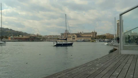 Maremagnum Barcelona Video stock 234206129