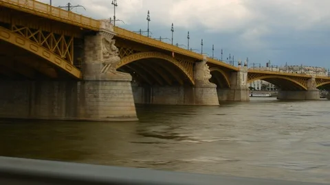 Margaret Bridge Budapest Stock Footage 90347244