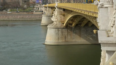 Margaret bridge in budapest. Stock Footage 252615003