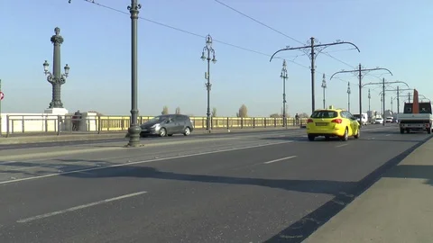 Margaret Bridge Budapest Time Lapse Stock Footage 100227092