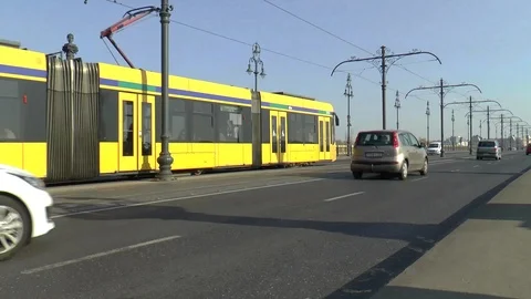 Margaret Bridge Budapest Time Lapse Stock Footage 100227882