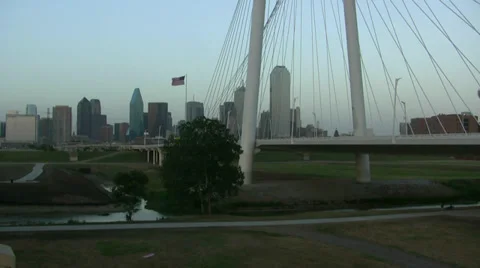 Margaret Hunt Bridge Over Trinity River Video stock 39586121