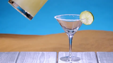 Margarita at the beach Stock Footage 23722832