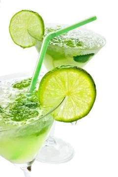 Margaritas with lime Stock Photos