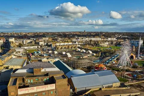 The Margate Covid Testing Centre Behind Dreamland Stock Photos
