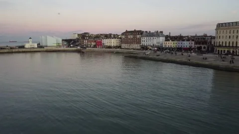 Margate Harbour at sunset Stockbeeldmateriaal 153540563