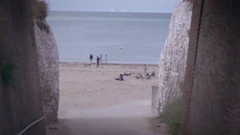 Margate, UK - Beach Cliffs Stock Footage 159758575