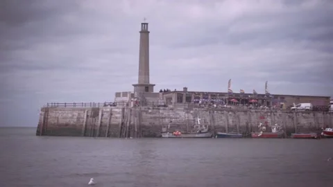 Margate, UK - Lighthouse Stock Footage 159758595