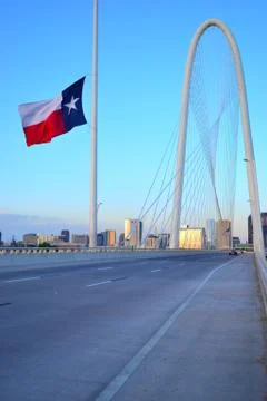 Margeret Hunt Hill Bridge. Dallas, Texas Stock Photos