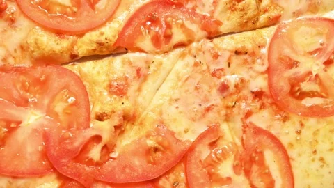 Margherita Pizza Texture Background Stock Footage 337322054