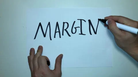 Margin Business Terms Words Written on Paper 4K Presentation Stock Footage 115513606