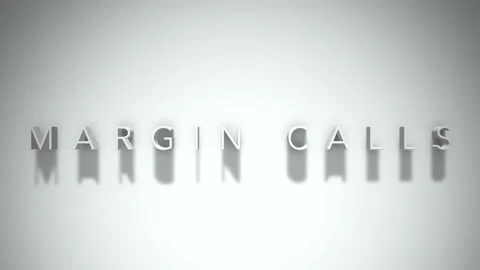 Margin calls 3D title animation with shadows on a white background Stock Footage 297856326