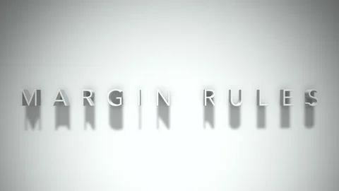 Margin rules 3D title animation white text on a white background Stock Footage 299645900