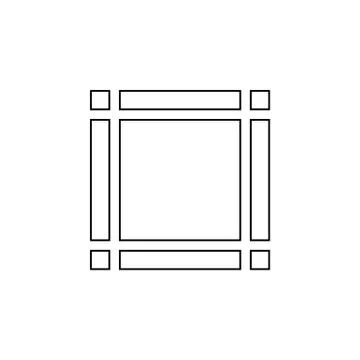 Margin, text icon. Simple thin line, outline vector of Text editor icons for  Stock Illustration