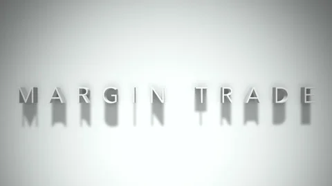Margin trade 3D title animation white text on a white background Stock Footage 299824210