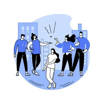 Marginalization abstract concept vector illustration. Illustrazione stock
