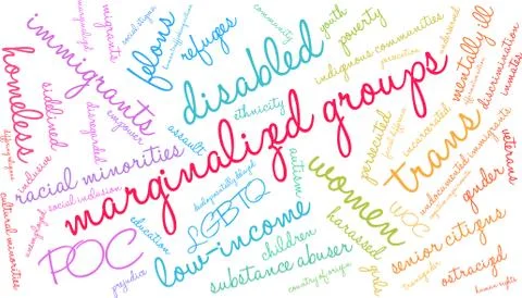 Marginalized Groups Word Cloud Stock Illustration