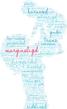 Marginalized Word Cloud Illustrazione stock