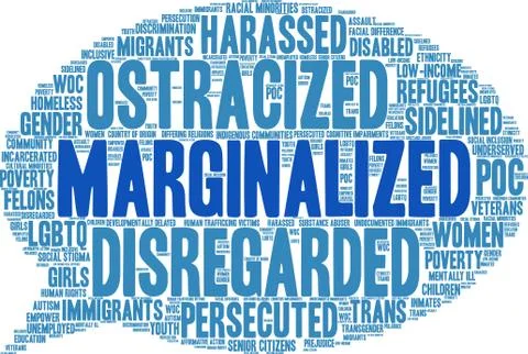 Marginalized Word Cloud Stock Illustration