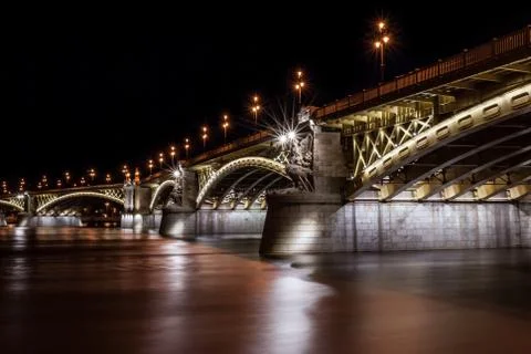 Margit bridge in budapest Stock Photos
