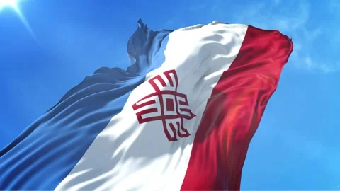 Mari El Flag Low Angle View Stock Footage 295692565