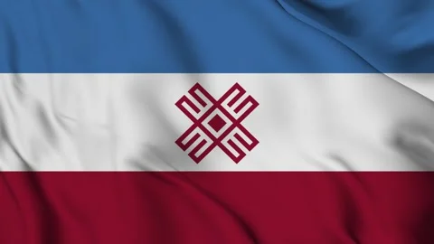 Mari El flag Waving Stock Footage 294133683