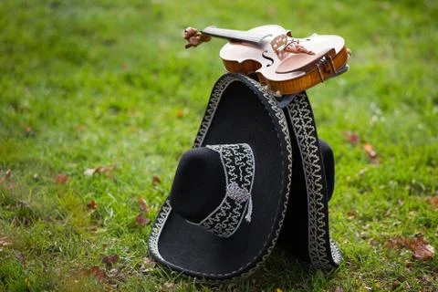Mariachi instruments Stock Photos
