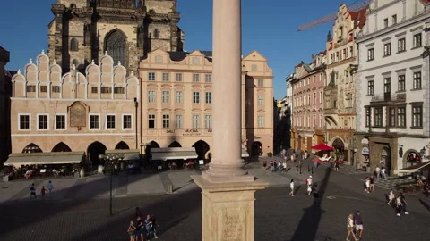 Marian column Prague Czech Republic Stock Footage 134357635