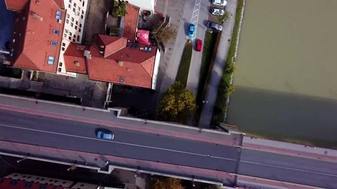 Maribor birdseye Stock Footage 147560257