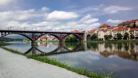 Maribor bridge Fotos Stock