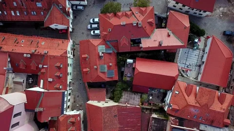 Maribor red rooftops Stock Footage 147564357