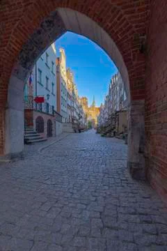 Maricka street in Gdansk, Poland. Stock Photos