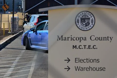 Maricopa County Tabulation and Election Center, Phoenix, USA - 04 Nov 2024 Stock Photos