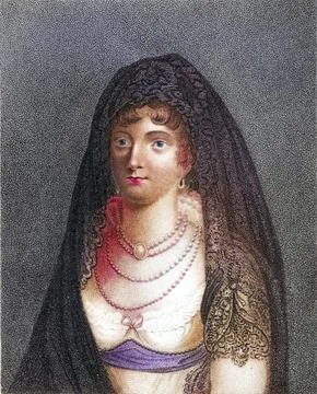 Marie Chamand, Comtesse de Lavalette (1781-1855), woman of the Comte de Stock Illustration