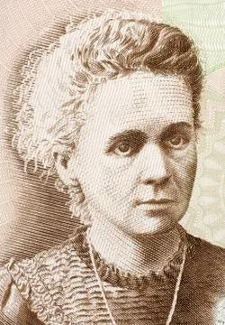 Marie Curie on 20 Zlotych 2011 Banknote from Poland Stock Photos
