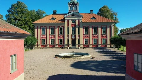 Mariedal Castle Fly Over Dynamic Movement Stock Footage 116606686