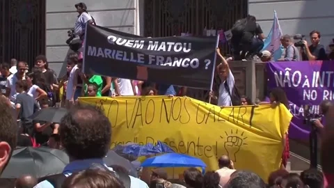 Marielle Franco's case is portrait of impunity in Brazil, says AI, Río de Janeir Video stock 235724265