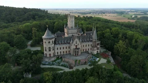 Marienburg Castle surrounded by dense forest near Hannover Germany Stockbeeldmateriaal 340159769