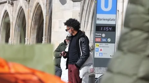 Marienplatz during the german lockdown Stock Footage 149944058
