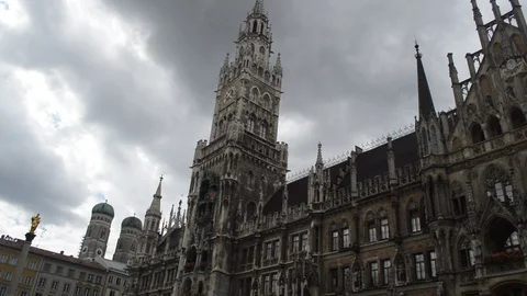 The Marienplatz in Munich, Germany Stock Footage 96388690