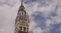Marienplatz Munich New Town Hall Clock Tower Lady Mary Central Square Sunny Day HD Footage