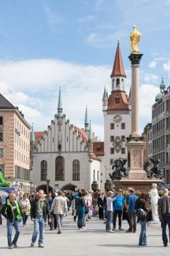 Marienplatz in Munich Stock Photos