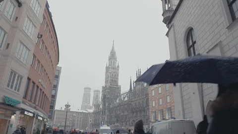 Marienplatz square, Munich, Germany Stock Footage 87341488
