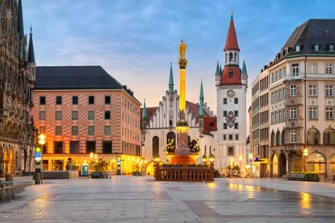Marienplatz square in Munich Foto stock